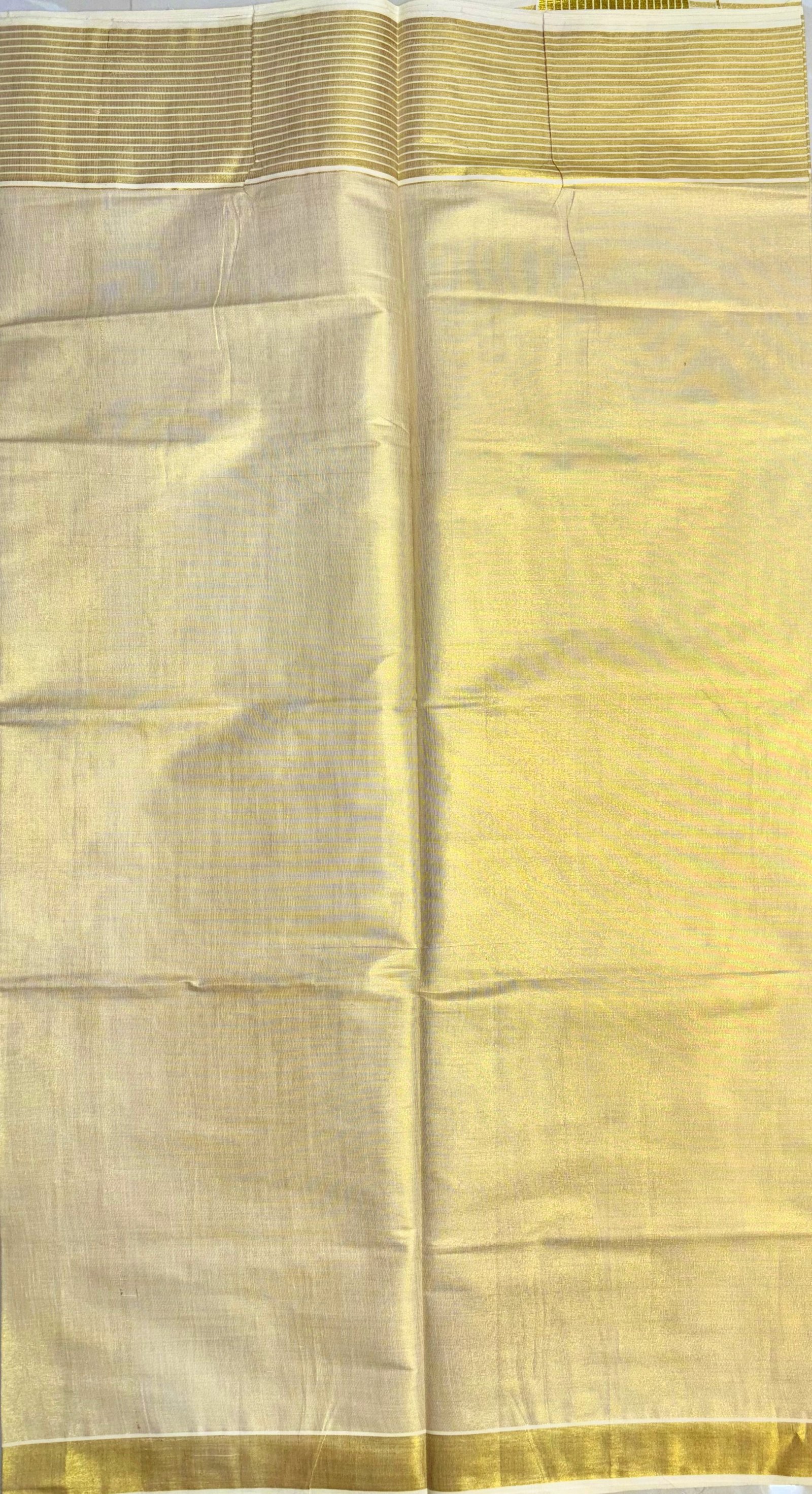 Kerala Kasavu Tissue Saree Gold image 3