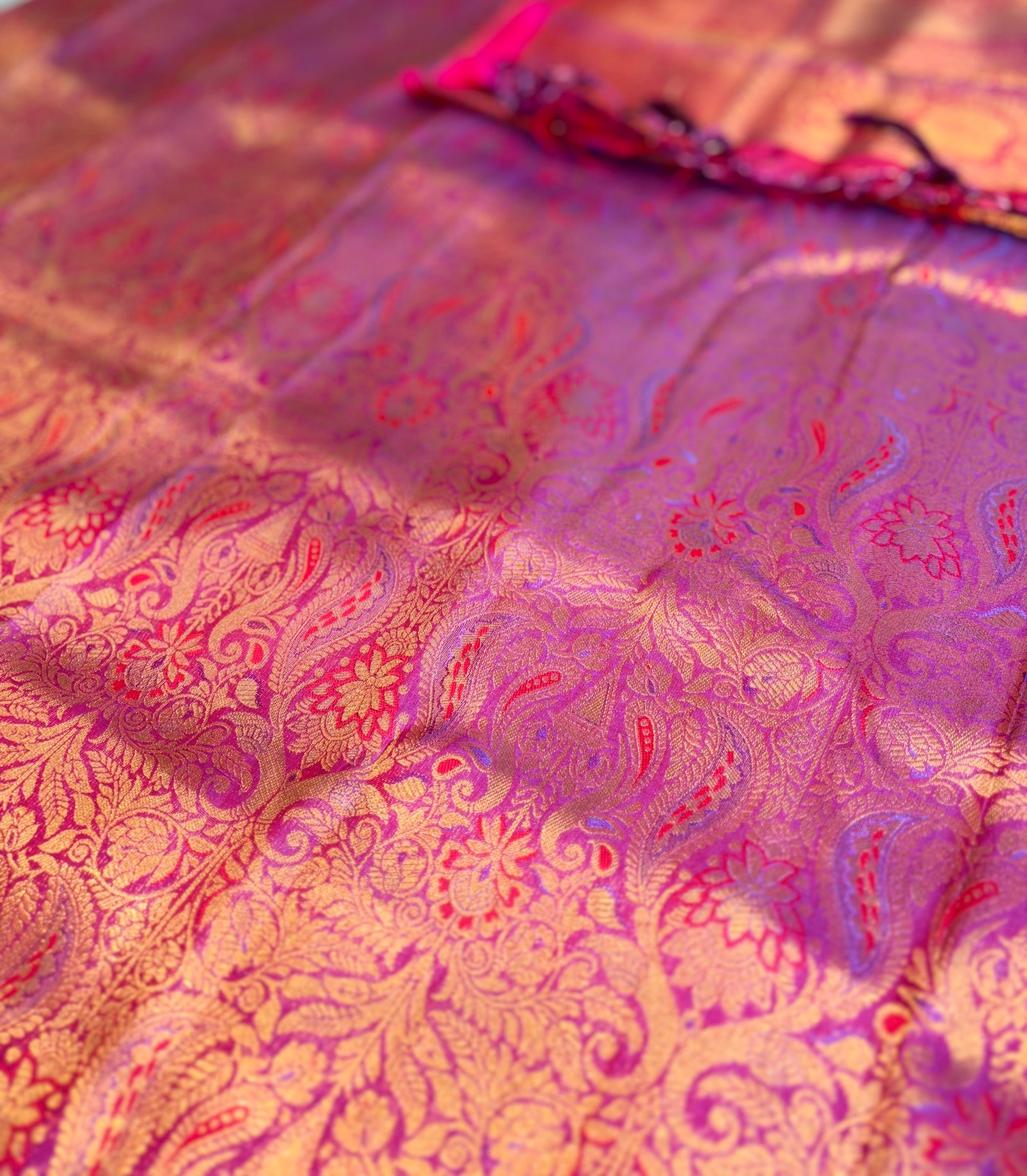 Bridal kanjivaram Semi SIlk Saree image 11