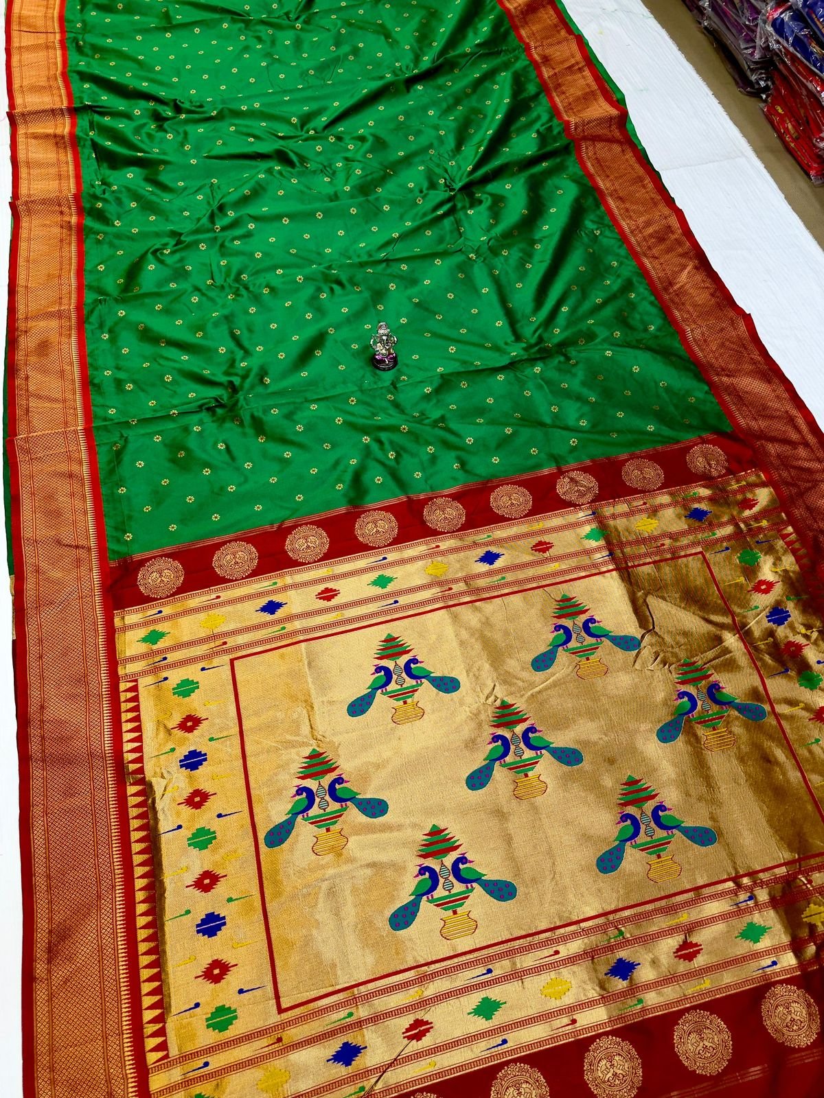 9 Vaar Aisha Traditional Pallu Paithani image 6