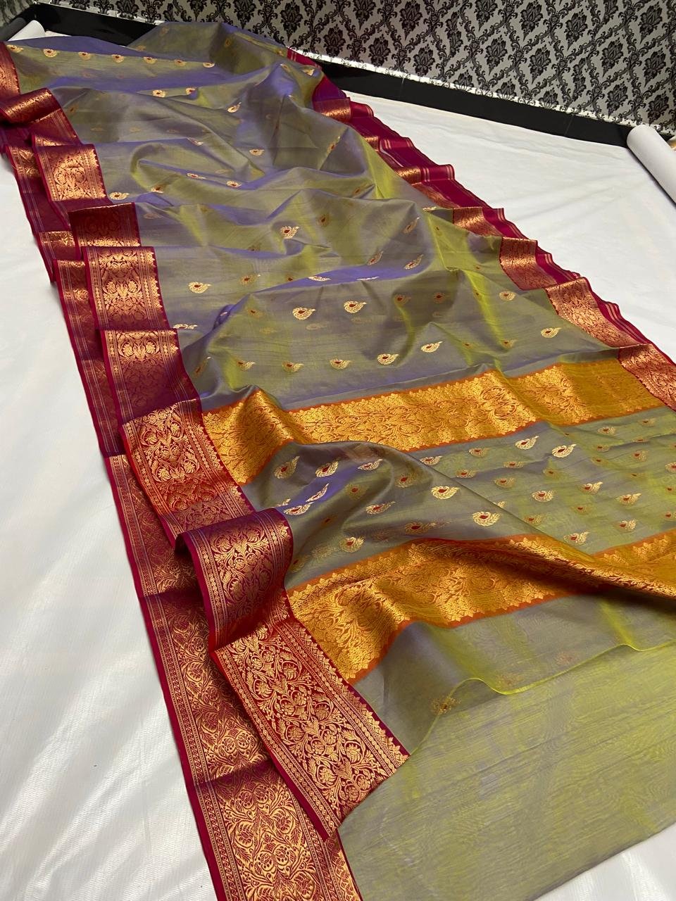22 Silk Katan Saree image 6