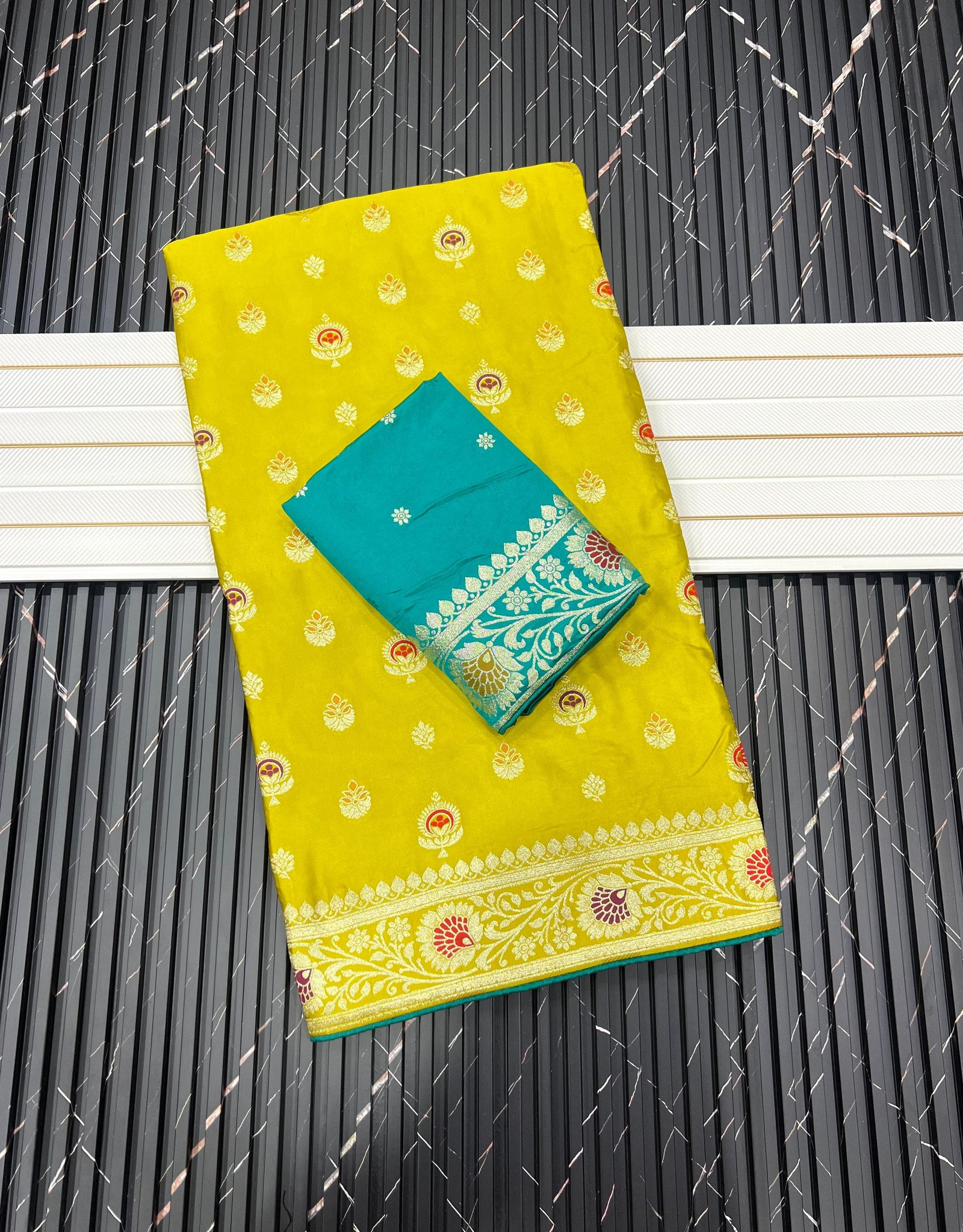 Pure Satin Gaji Silk Jacquard Saree image 15