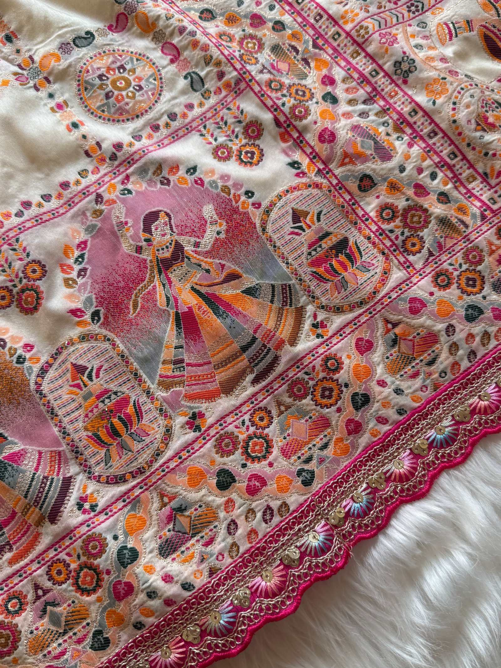 5 Pure Soft Rajwadi Pashmina Silk Jaquard Weaving Saree image 13