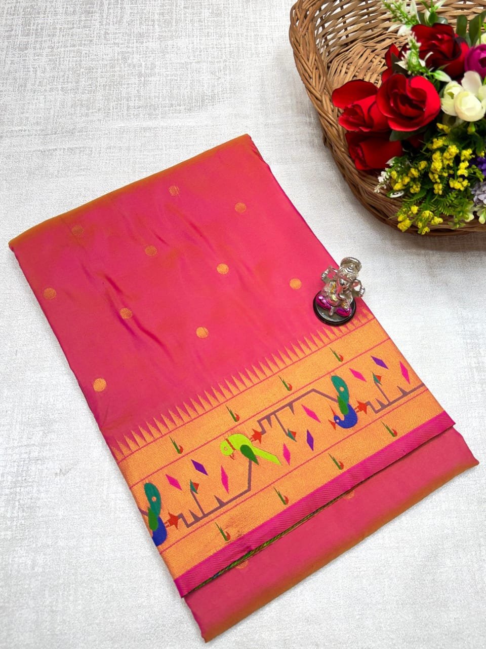 Mor Popat Brocade Paithani