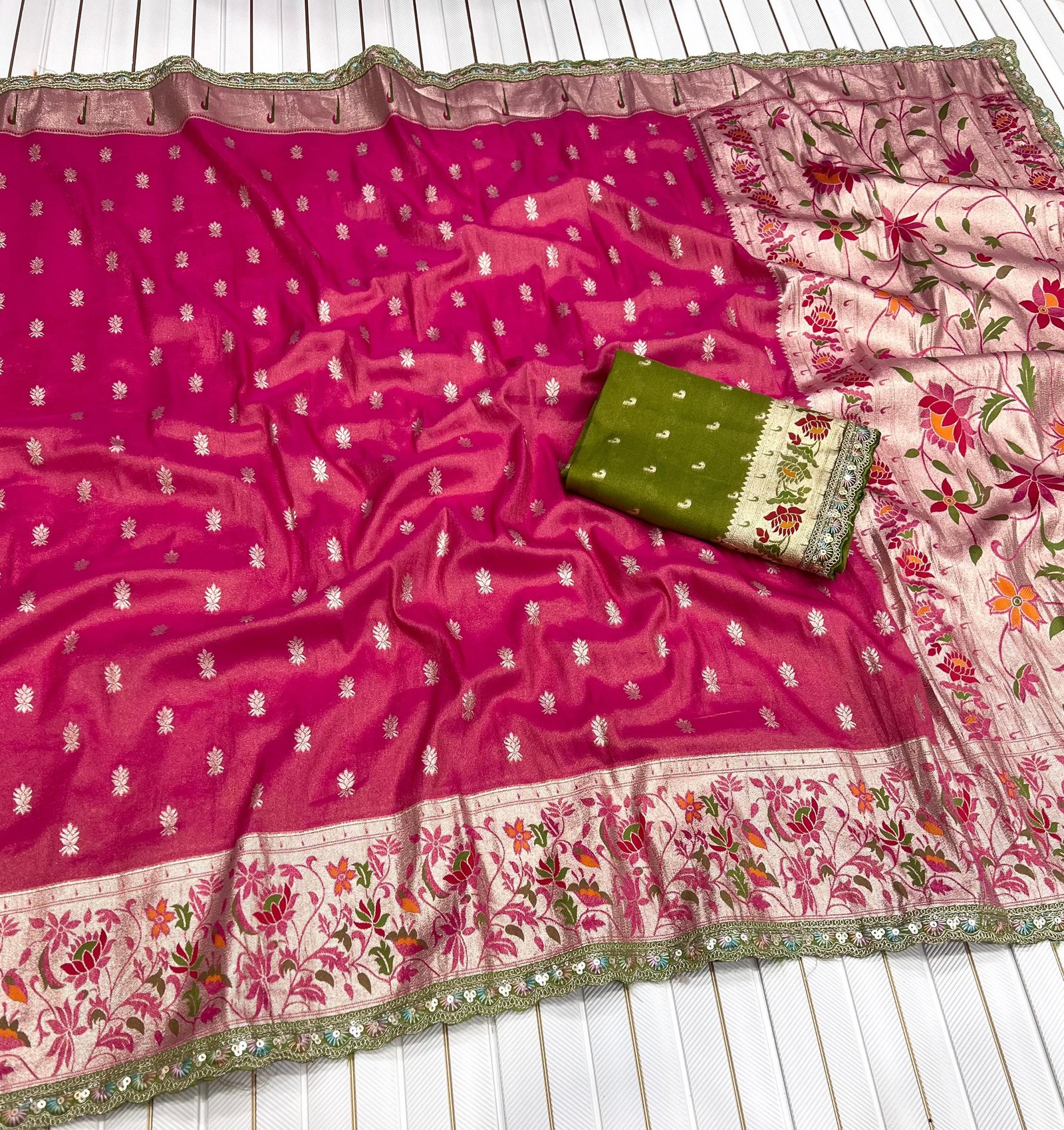 Pure Tissue Silk Zari Saree image 11