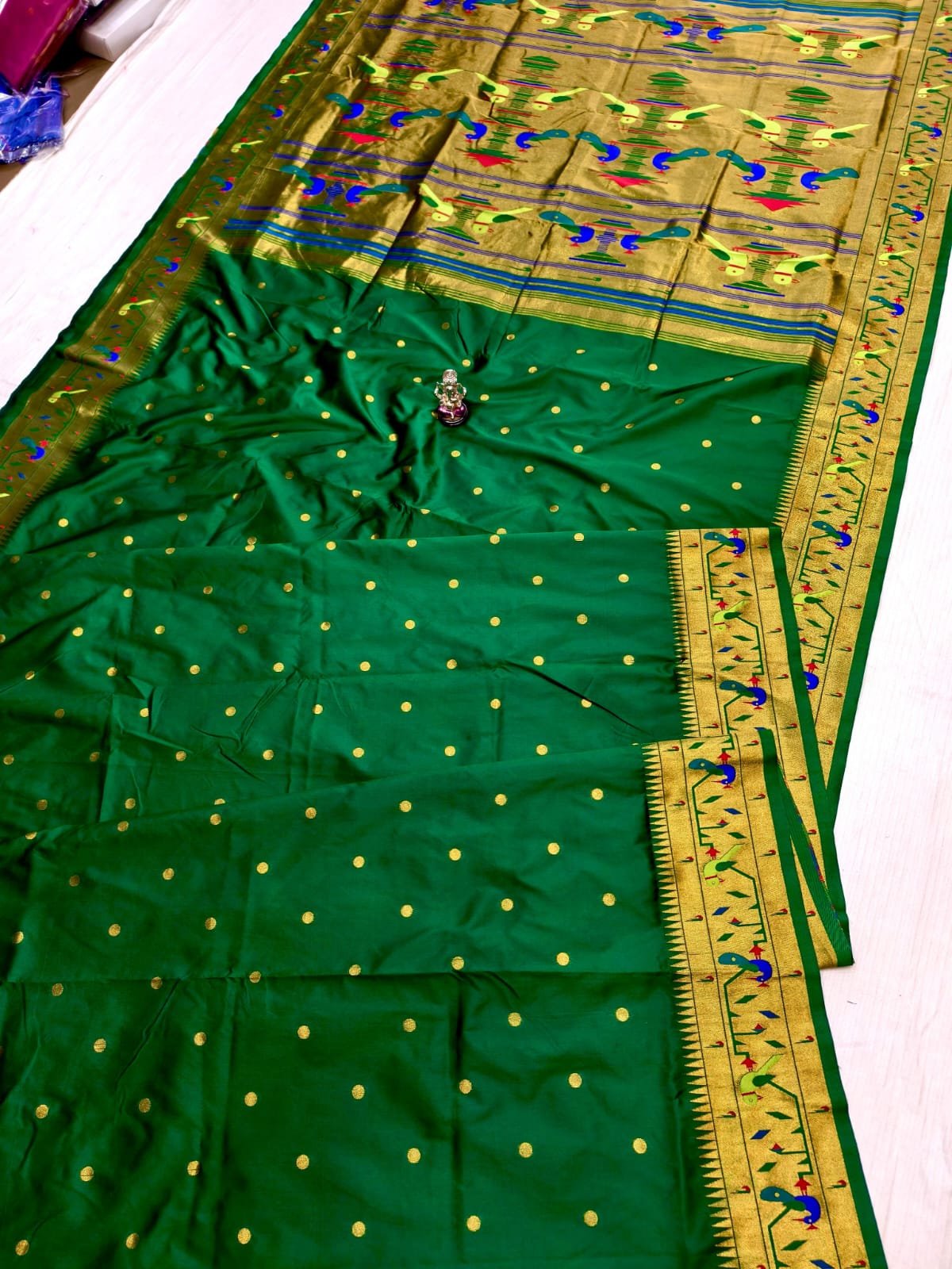 Mor Popat Brocade Paithani image 4
