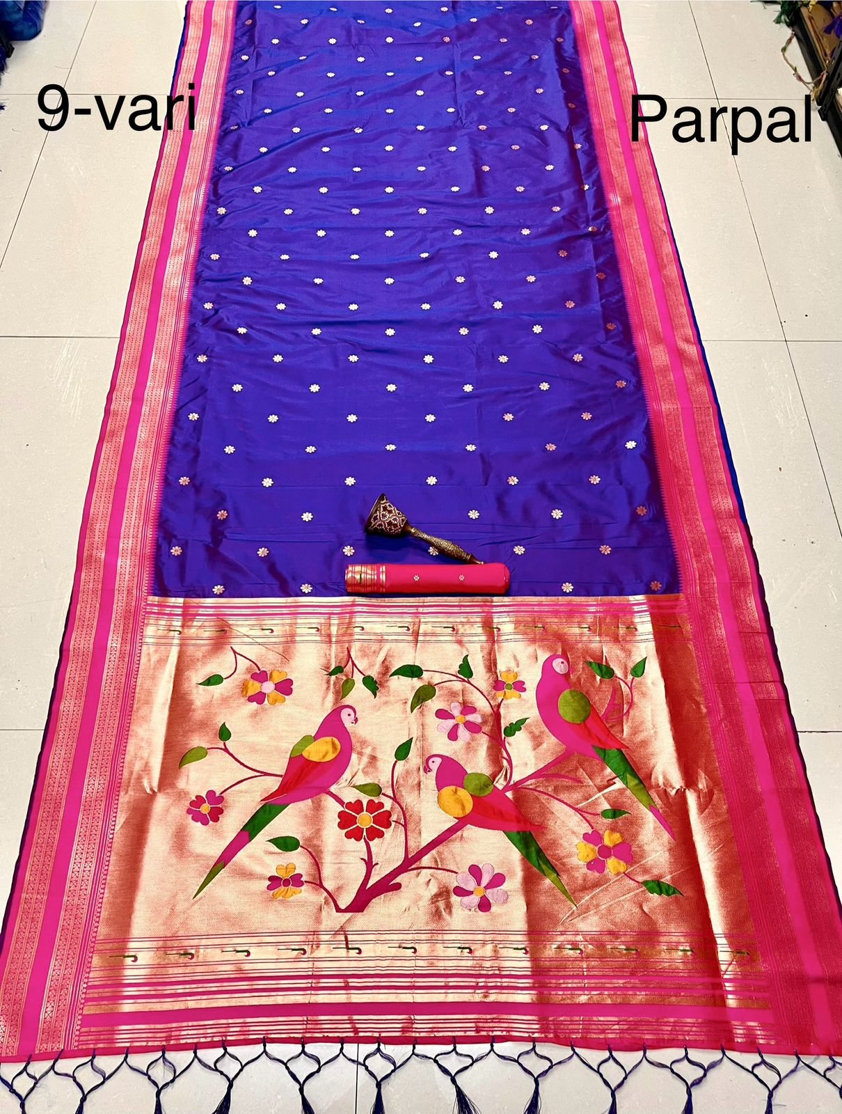 9 Vaar Narayanpet Paithani image 10