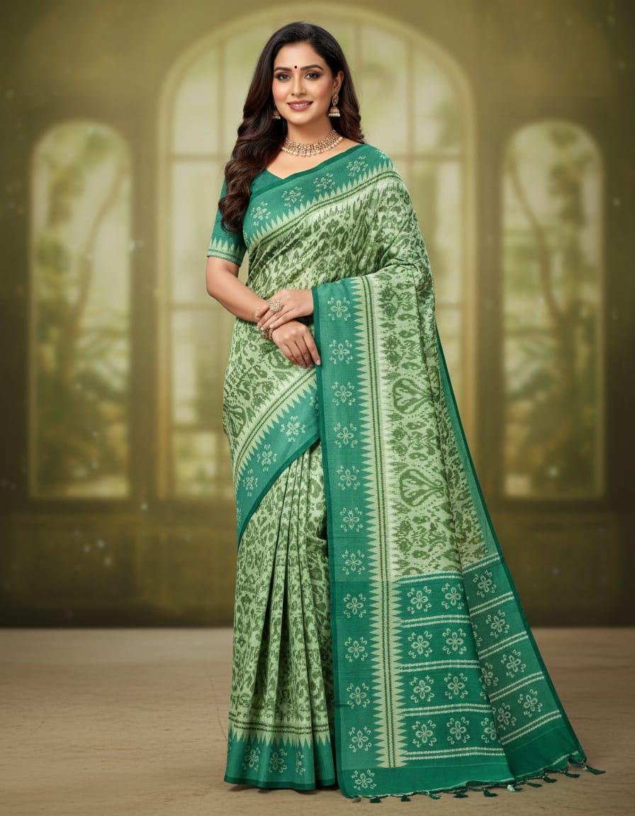 Pure Linen Cotton Sarees image 34