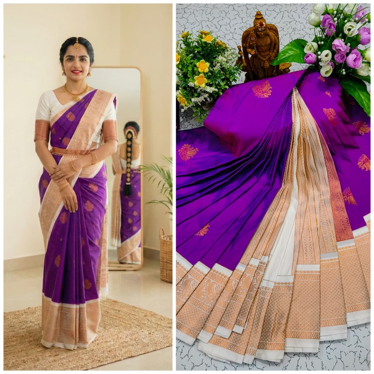 Korvai Kottanji Tana Semi Silk Saree image 25