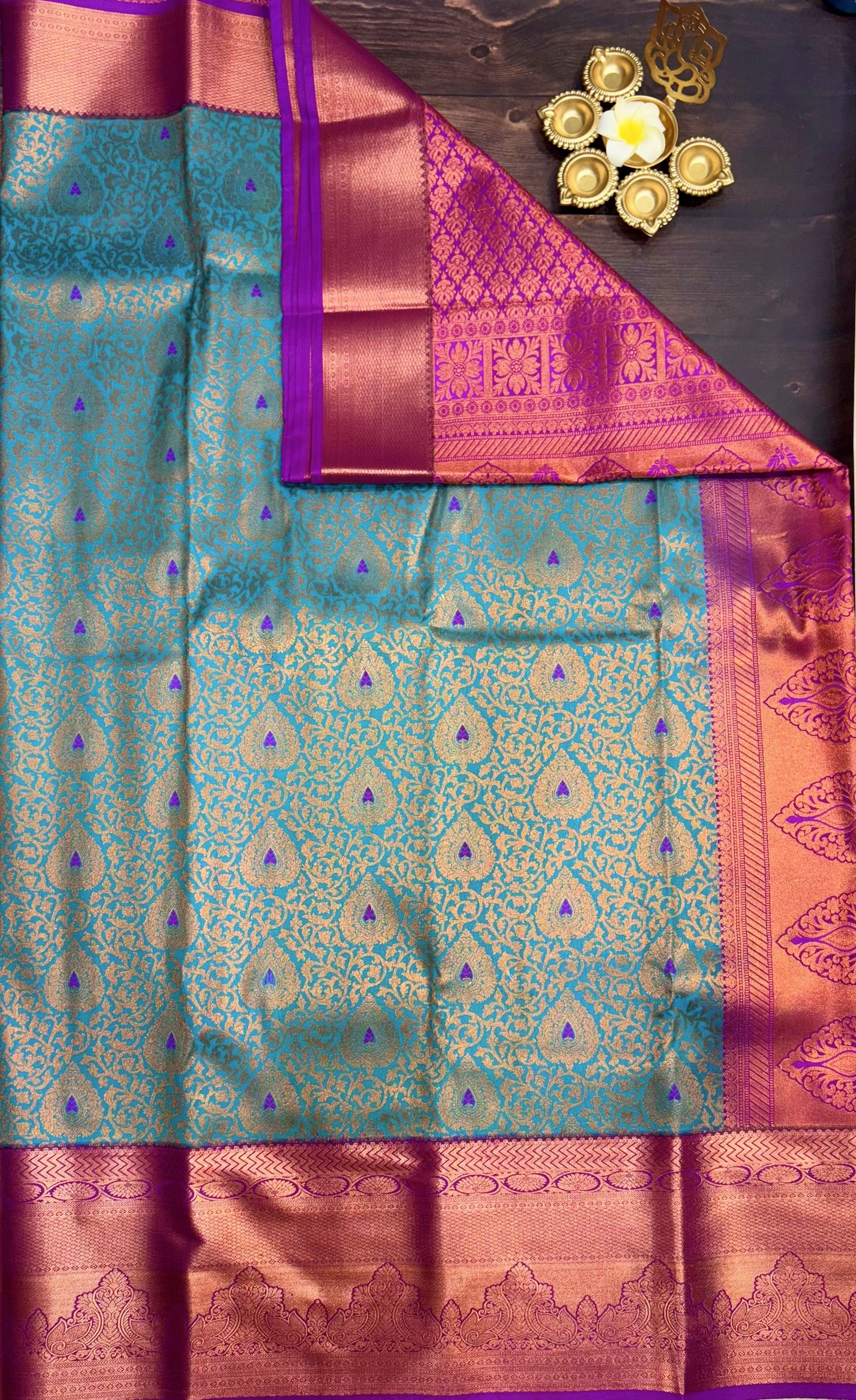 9 Korvai Kanchi Semi Silk Sarees image 8