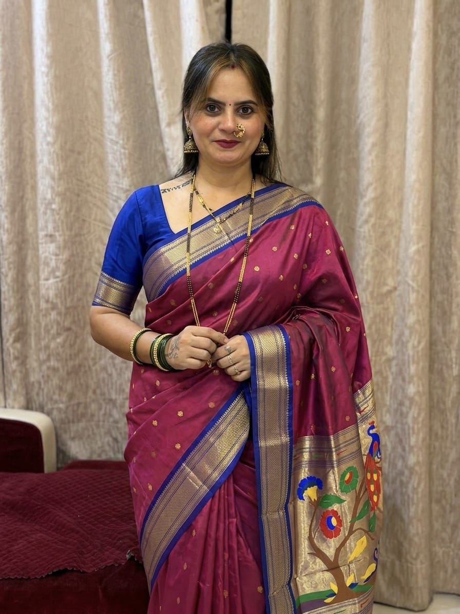 Fancy Pallu Paithani image 9