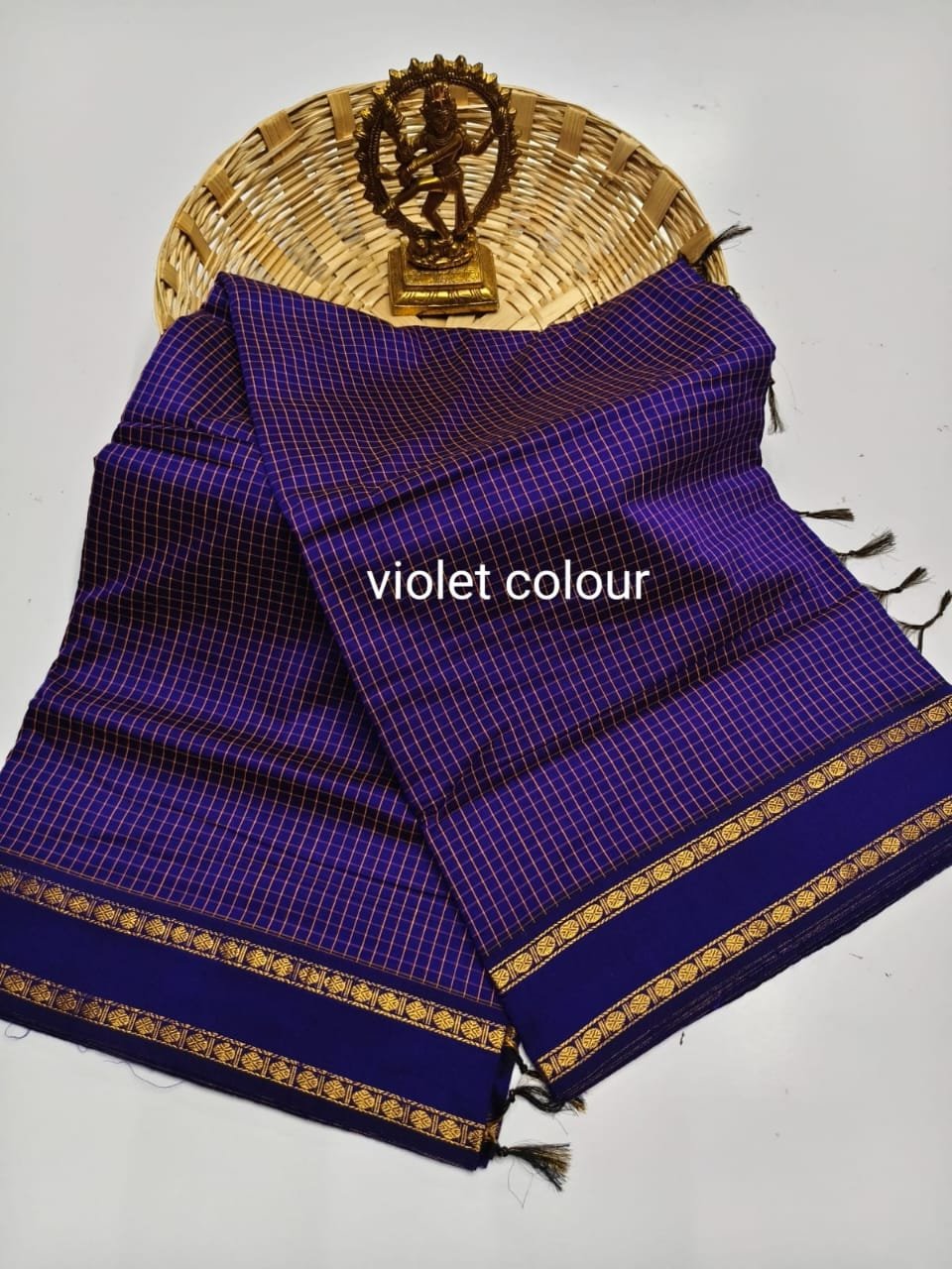 Mangalyam Checked Cotton Sarees image 13