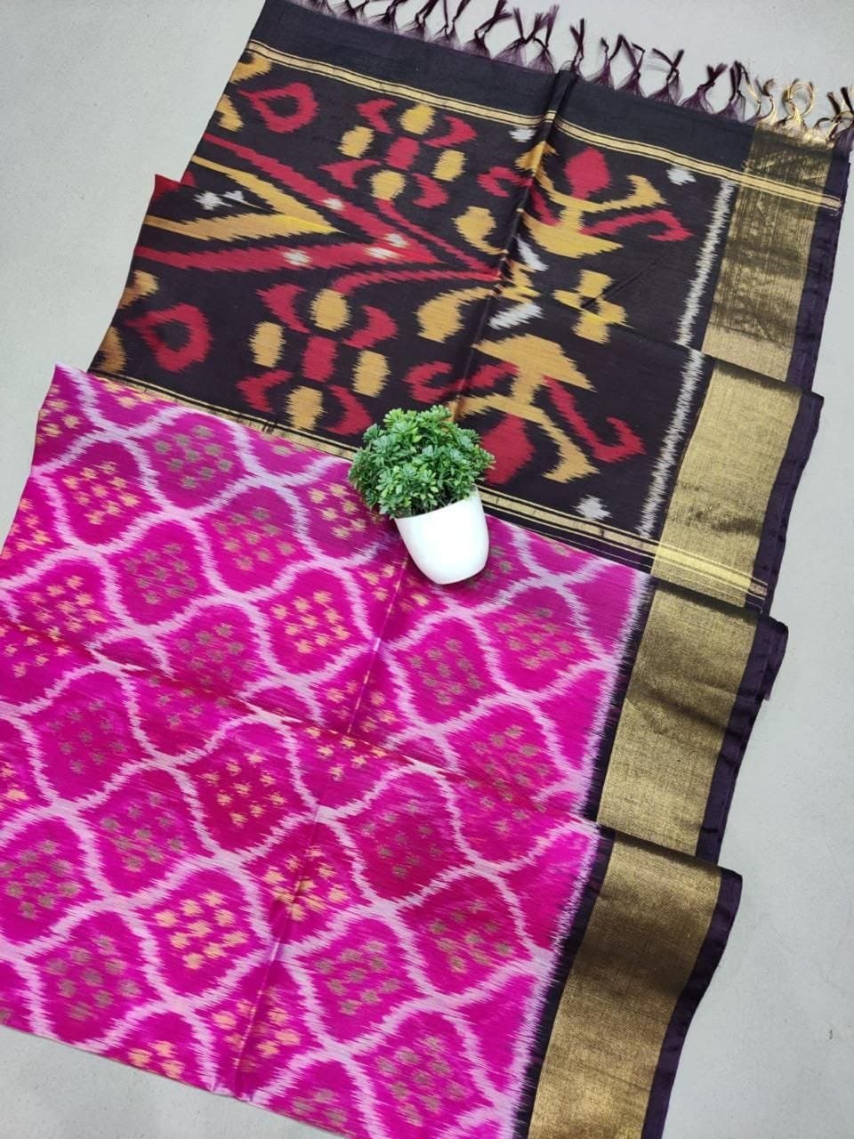 Single Ikkat Sico Cotton Sarees image 22