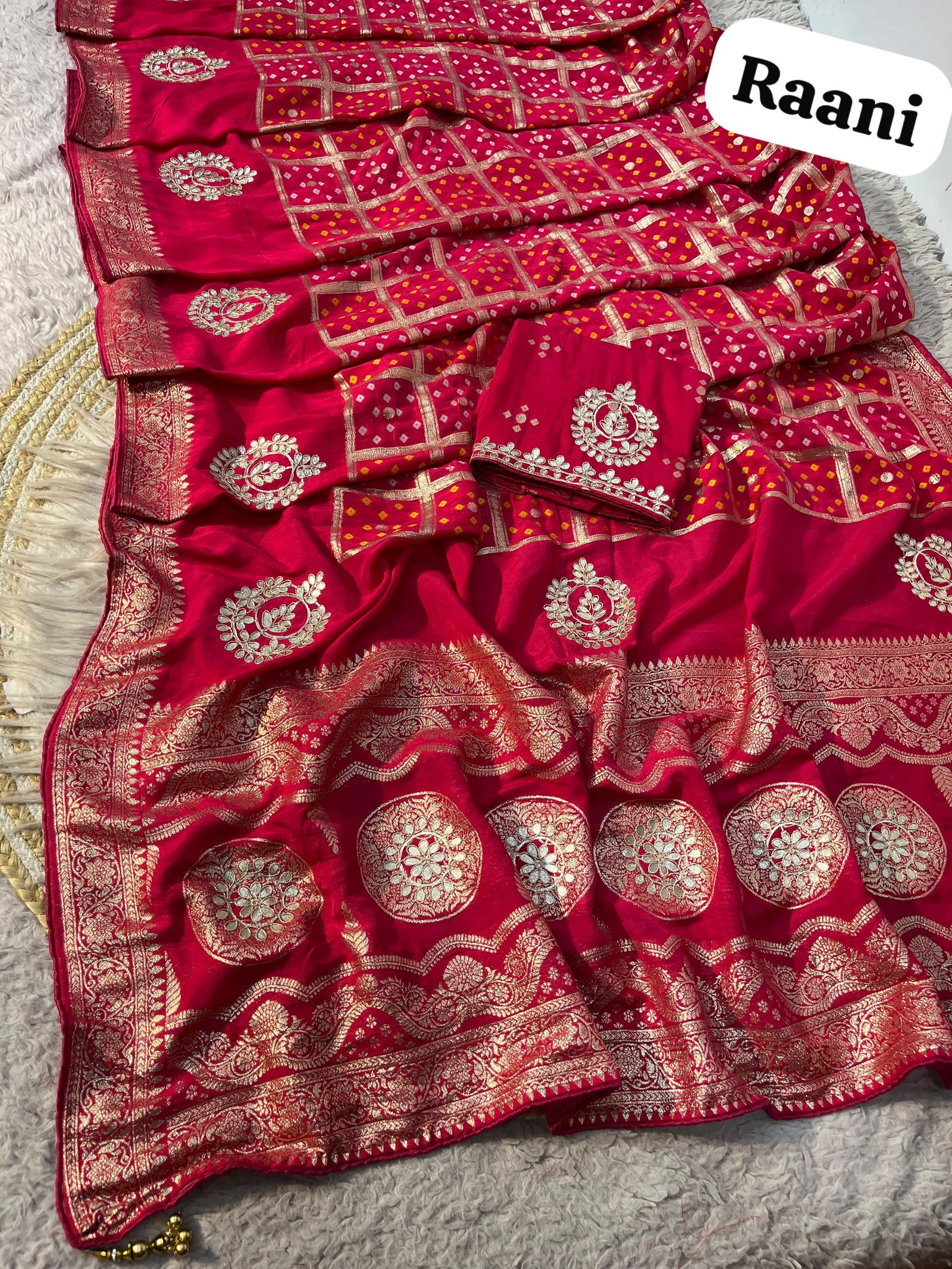 Dola Viscose Saree with Gota Patti image 4