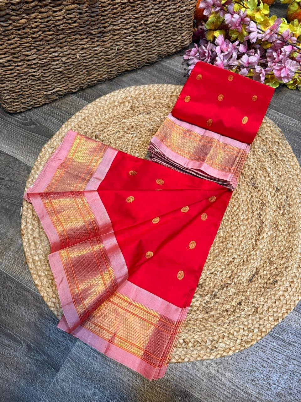 Kalanjali Maharani Paithani Pure Silk image 41