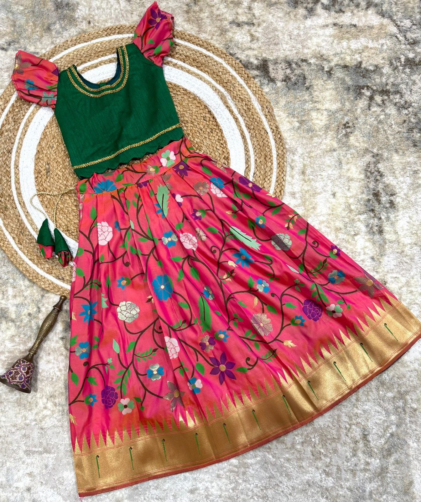 Paithani Kids Lehenga Choli image 8