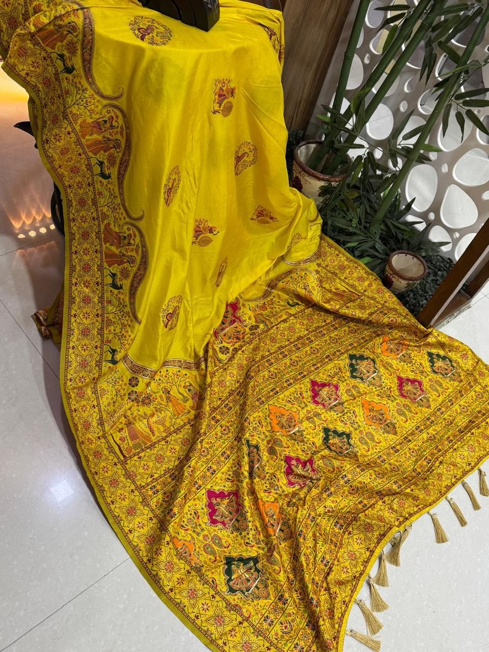 3 Pure n Soft Rajwadi Pashmina Silk Weaving Saree image 8