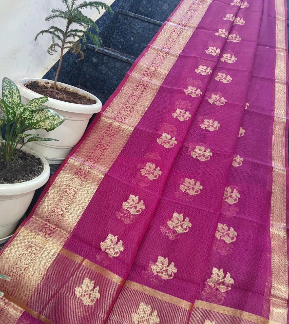 13 Kota Doria Weaving Saree image 9