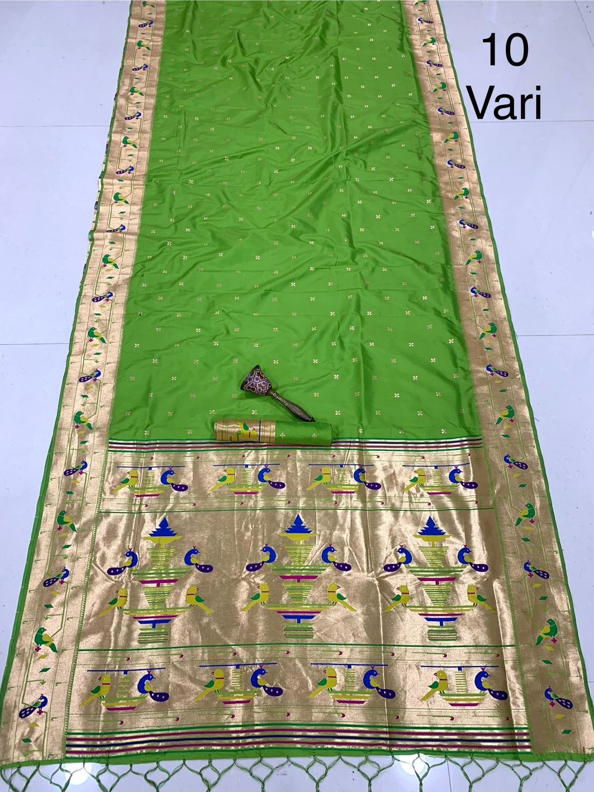 10 Vaar Bridal Paithani Saree image 8