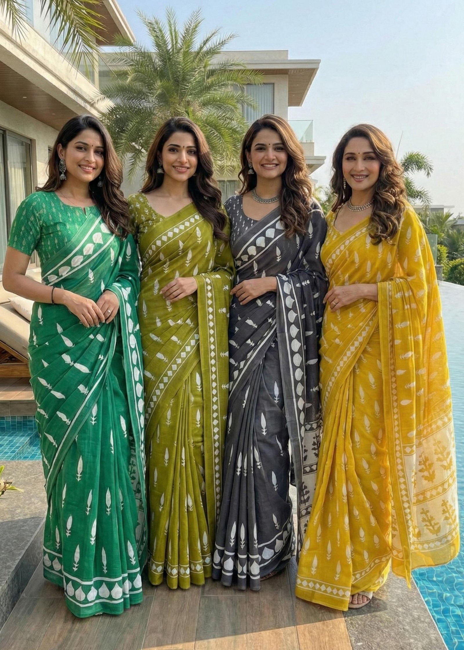 Bagru Block Printed Cotton Sarees