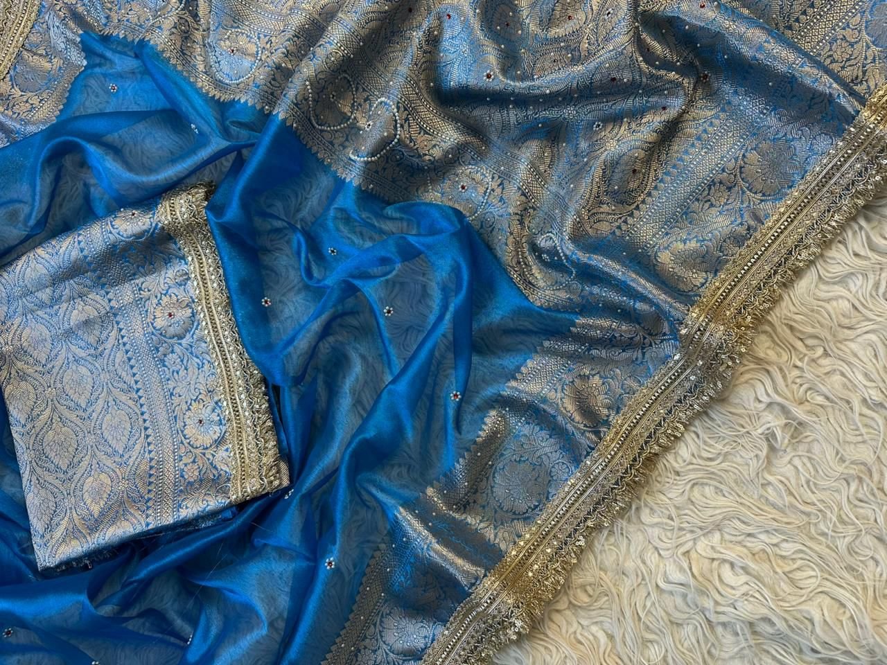 5 Banarasi Tissue Silk image 3