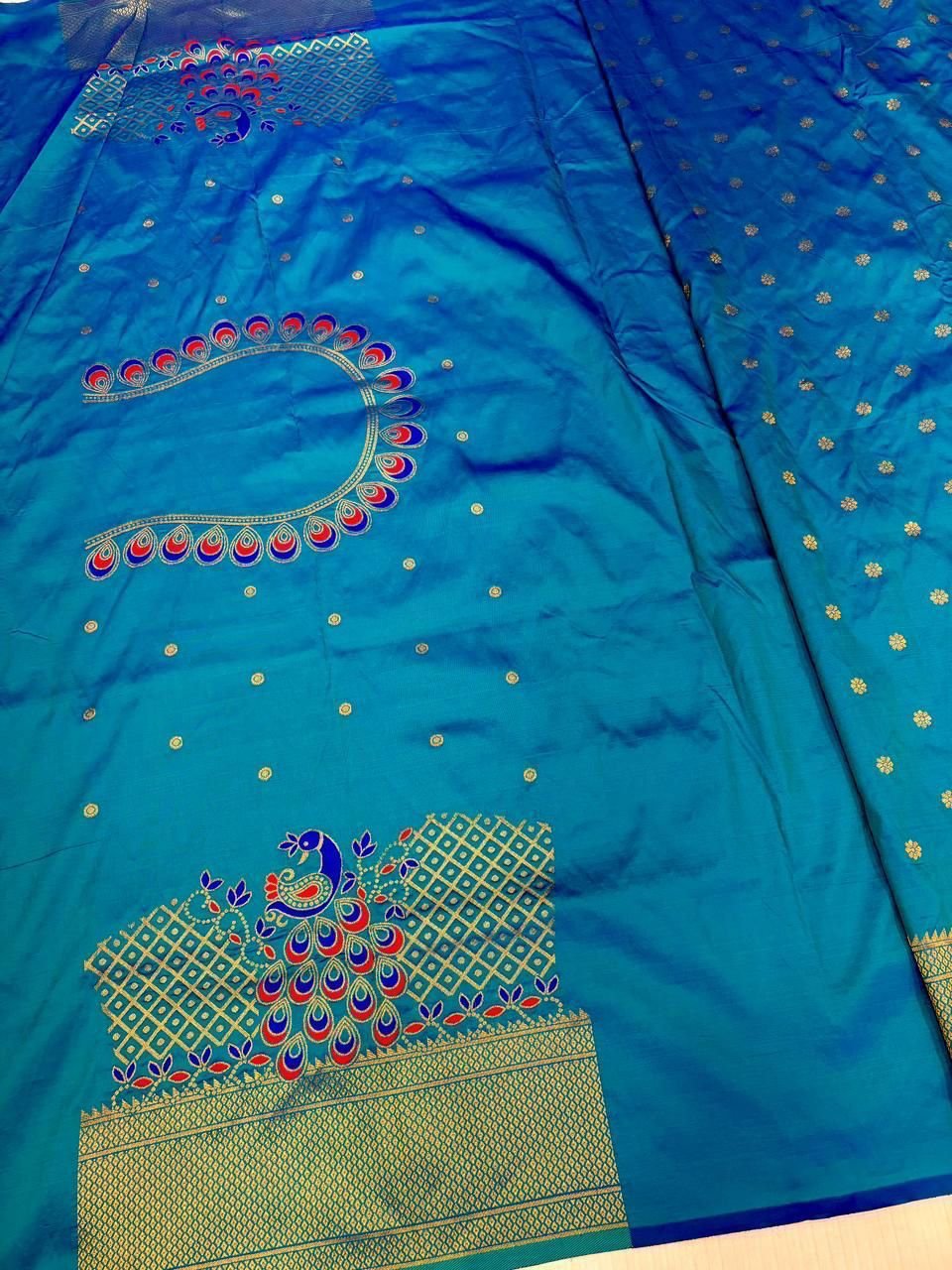 Yeola Kalanjali Double Pallu Paithani image 4