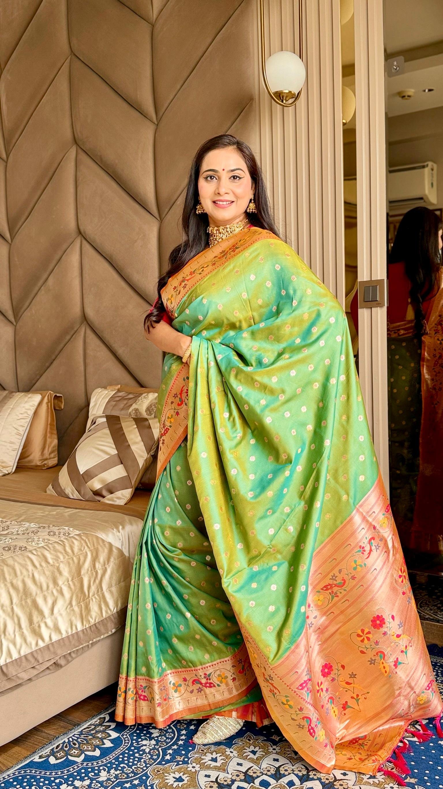 Kalanjali Paithani With Aari Work Blouse image 9