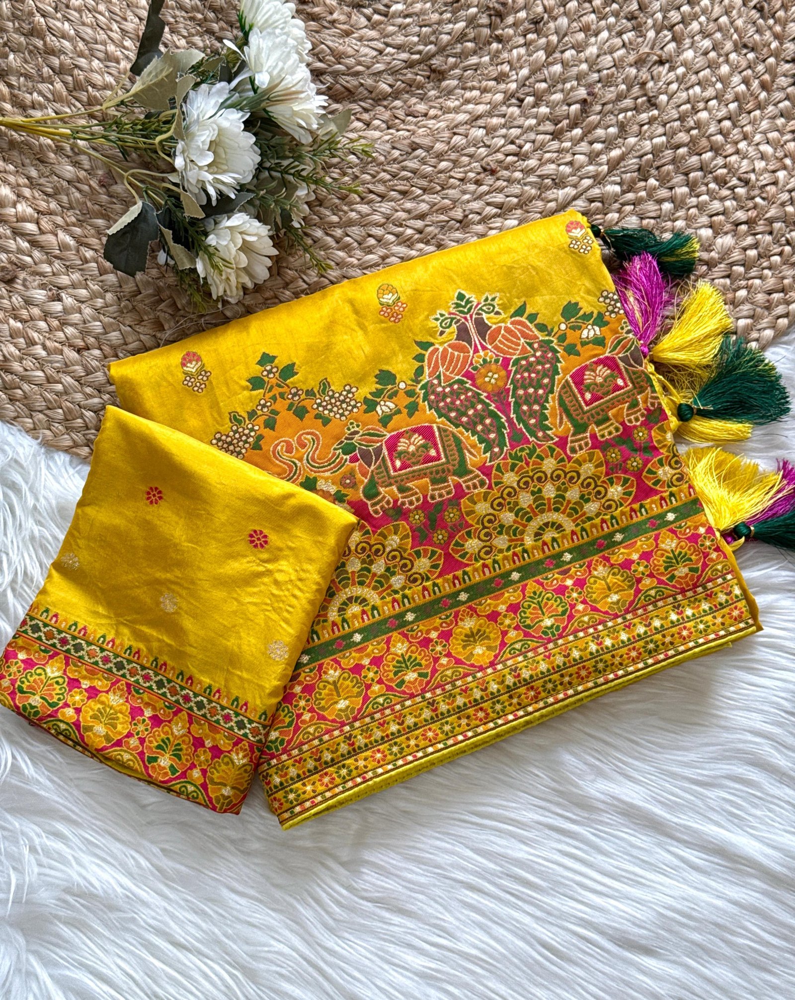 6 Rajwadi Pashmina saree image 5