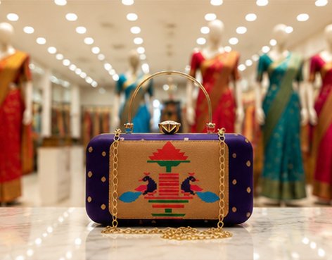 Paithani Clutch Design 1 image 3
