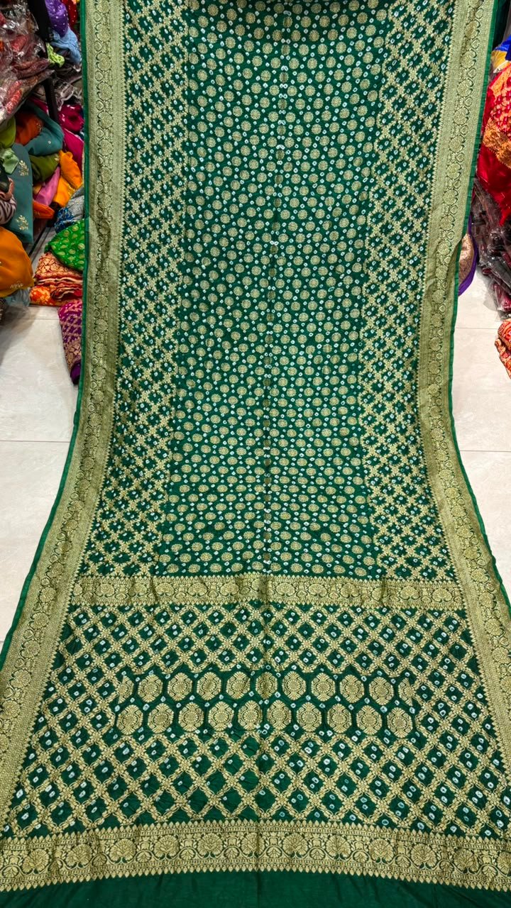 DUPION SILK BANDHANI SAREES image 2