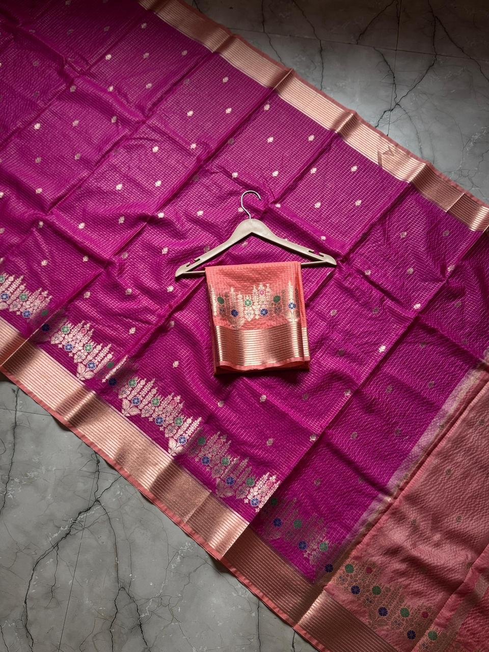 2 Banarasi Dybal Dupion Silk image 11