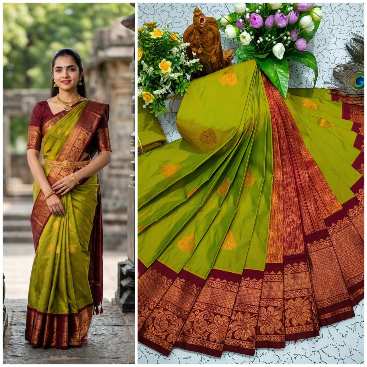Korvai Kottanji Tana Semi Silk Saree image 34
