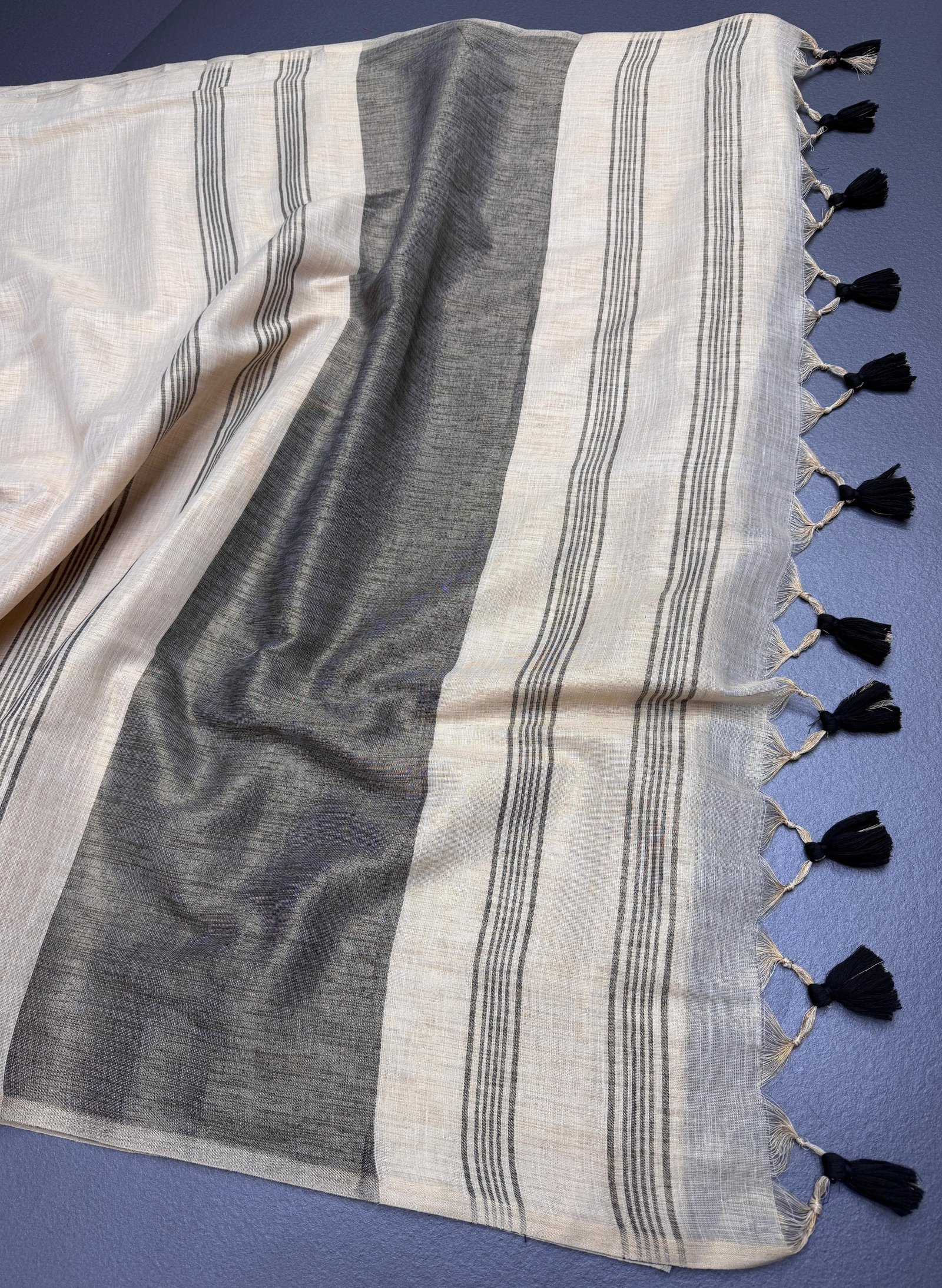 Pure Mysore Silk Soft Linen Saree image 9