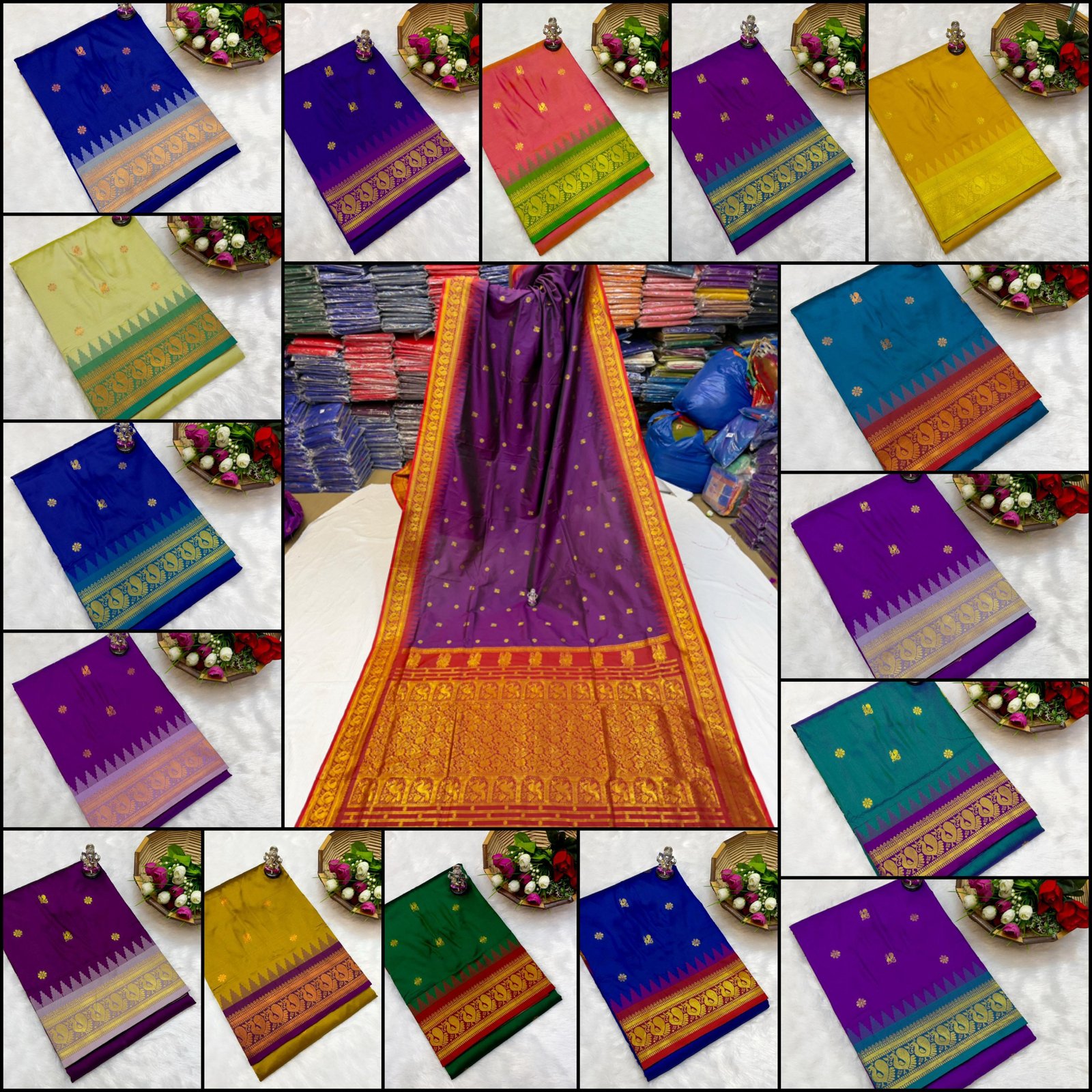 Half Silk Gadwaal Paithani