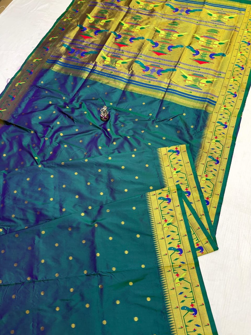 Mor Popat Brocade Paithani image 10