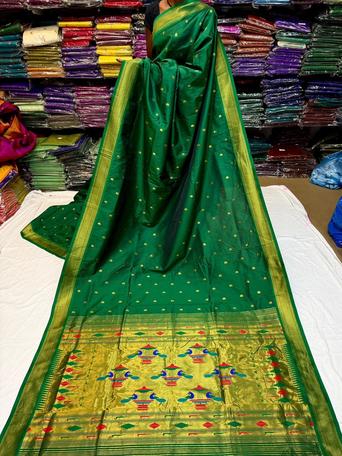 Yeola Double Pallu Semi Paithani image 13