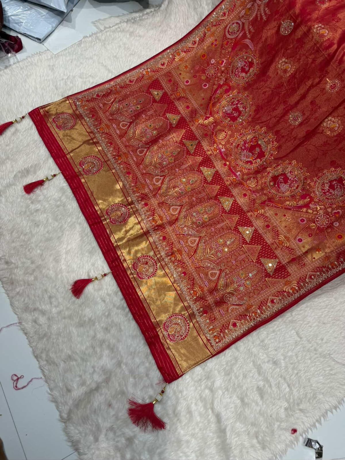 Fancy Tanchoi Silk Jarkan Work image 4