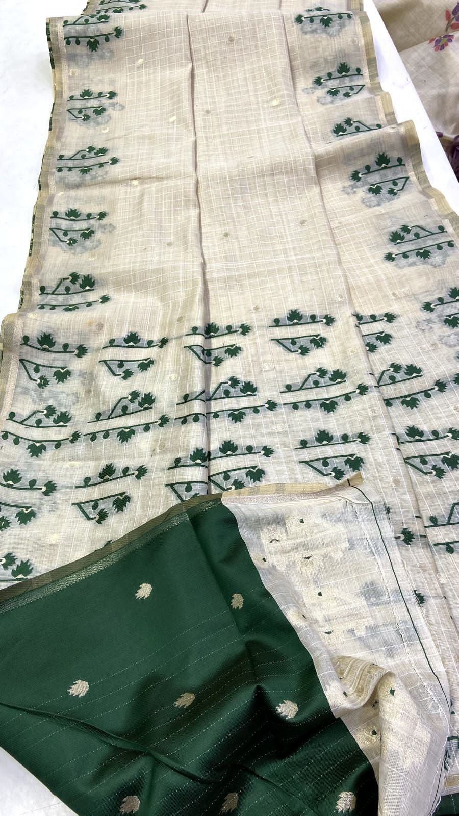 Khadi Cotton Feel Saree image 5