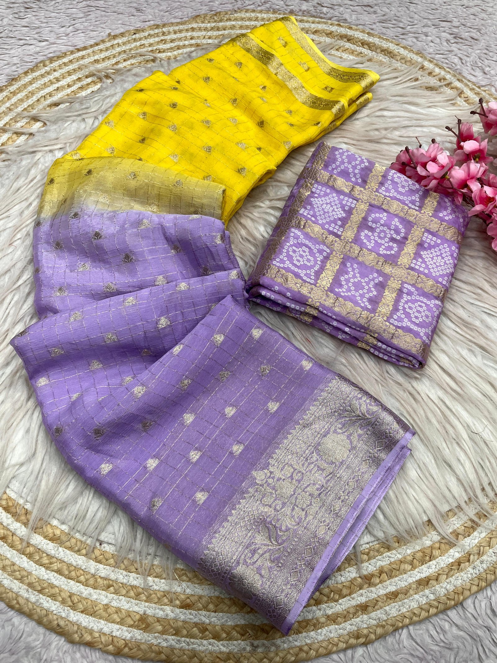 Pure Chinon Chiffon Silk Weaving Saree image 16