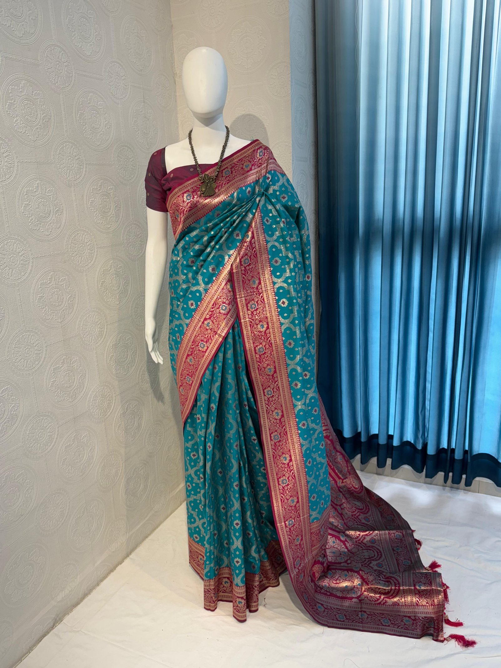 SOFT BANARASI SILK SAREE image 13