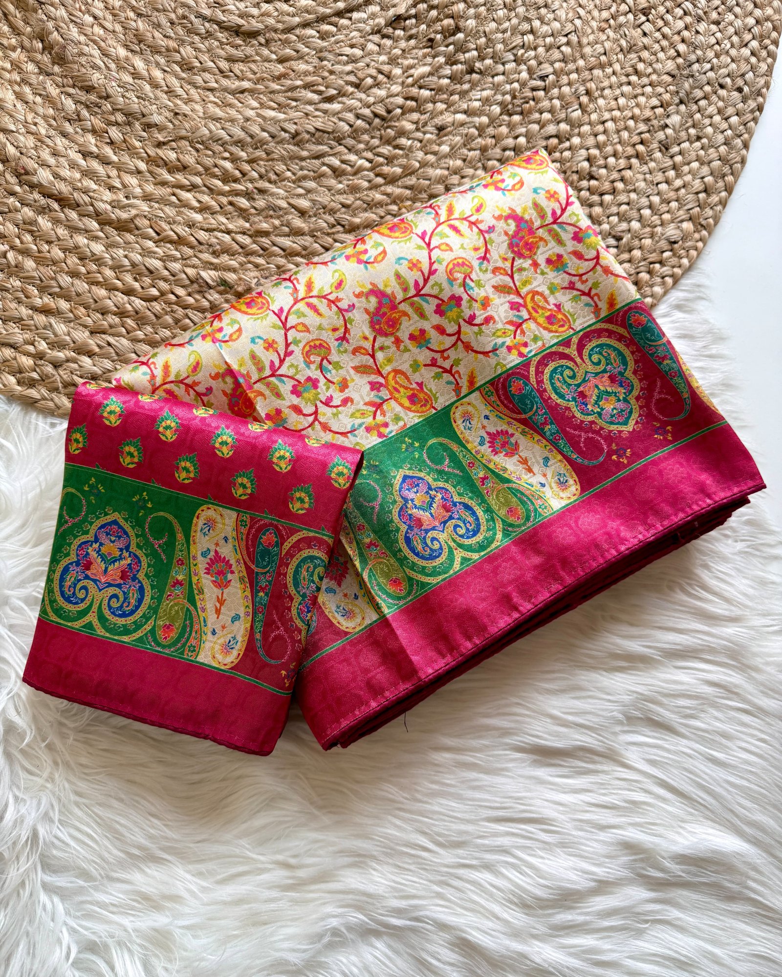 Dola Silk Position Pashmina Design Saree image 8