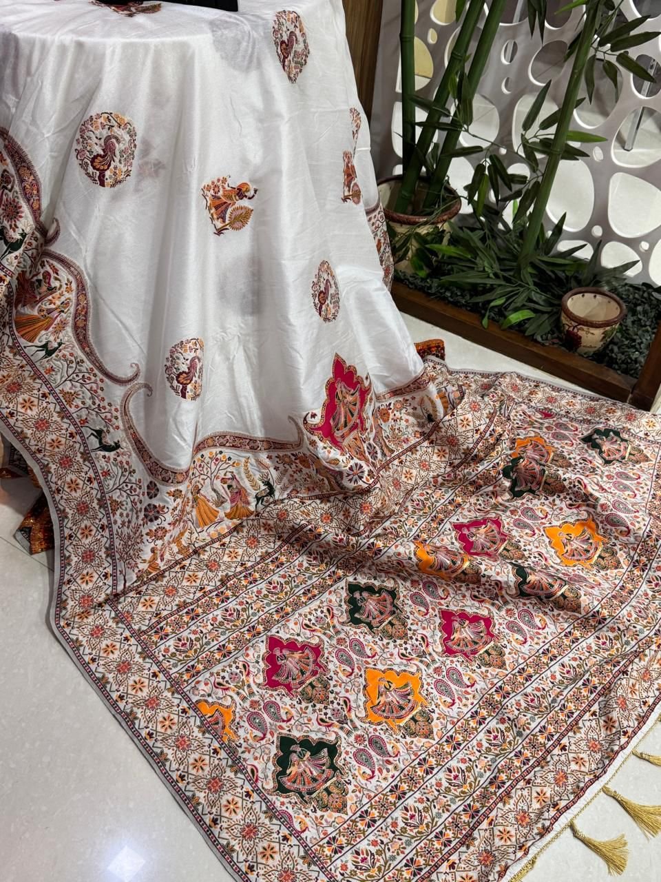 3 Pure n Soft Rajwadi Pashmina Silk Weaving Saree image 7