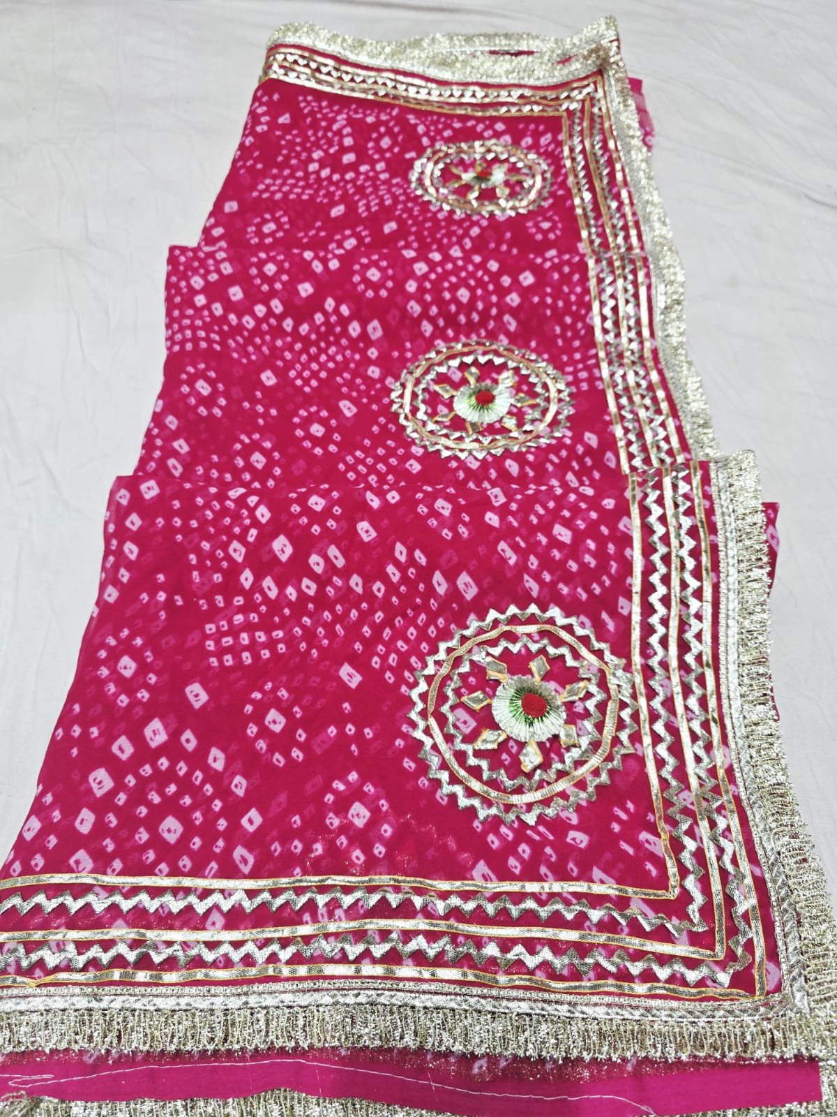 Pure Georgette Gota Patti Saree image 3