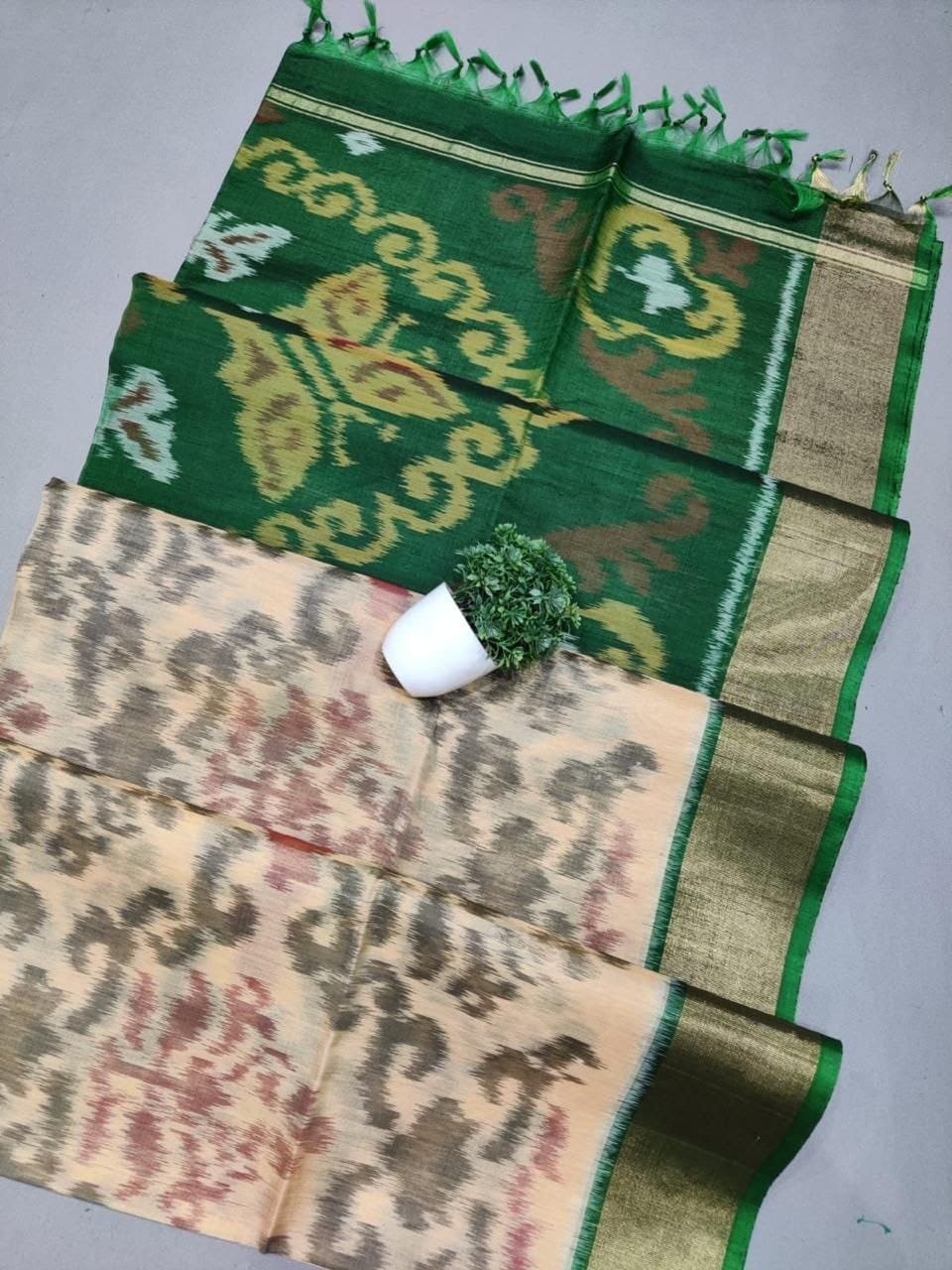 Single Ikkat Sico Cotton Sarees image 18