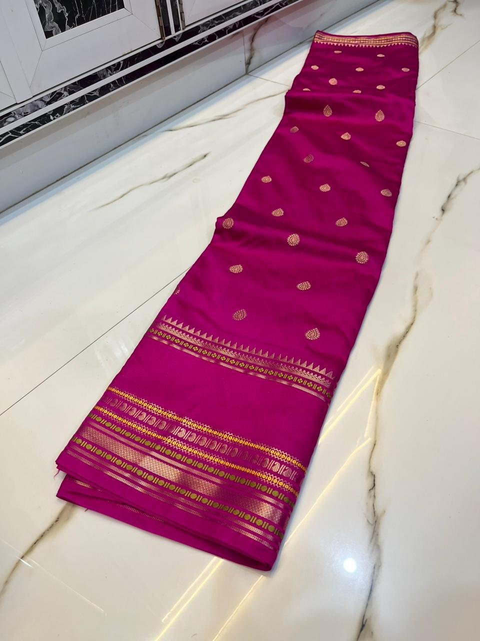 Banarasi Self Tone Semi Silk image 8