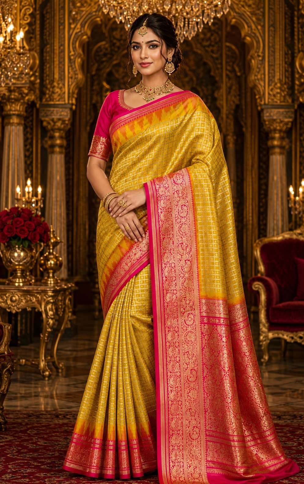 Bridal Semi Gadwal Sarees image 18