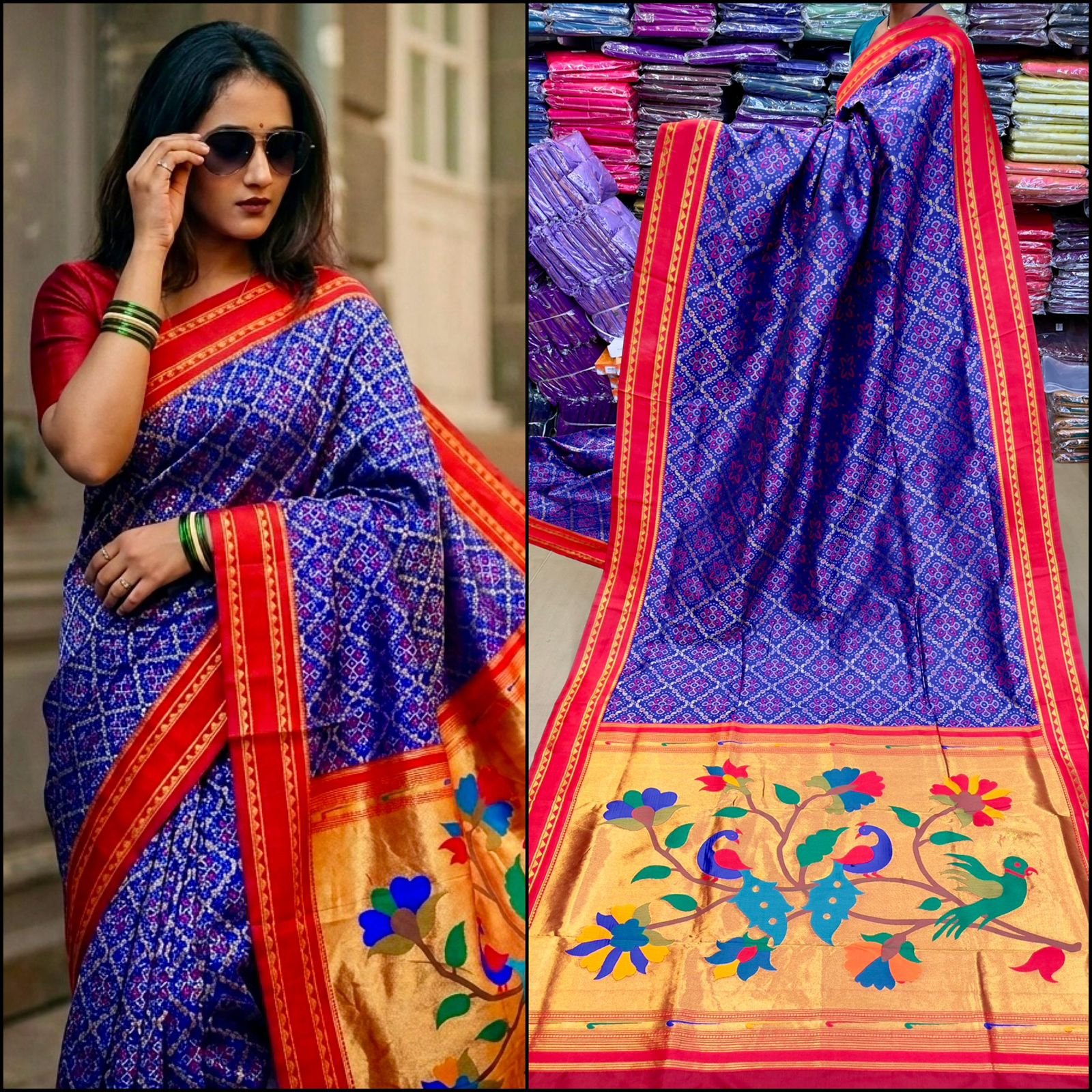 Rajasthani Bandhani Paithani image 3