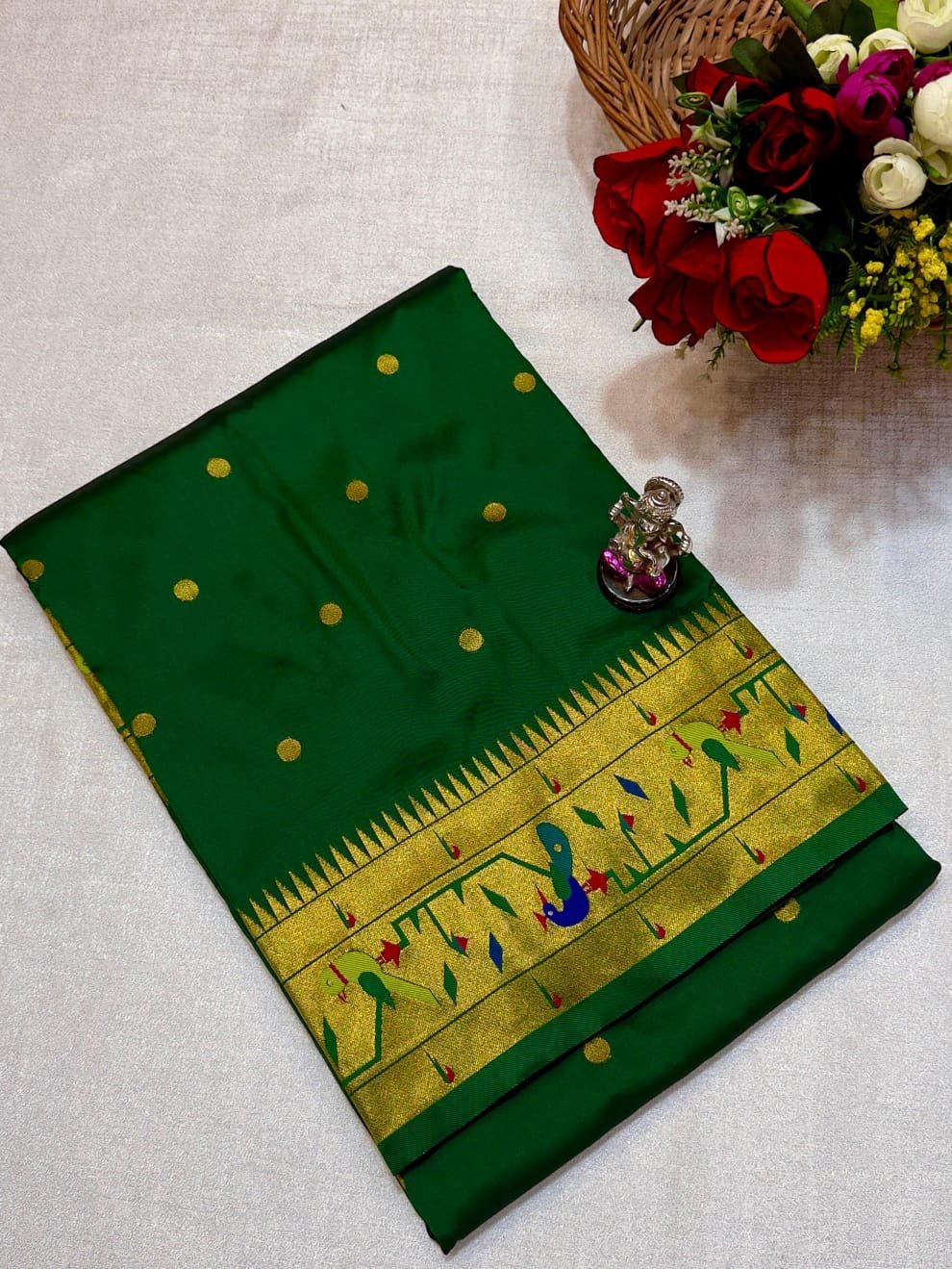 Mor Popat Brocade Paithani image 3
