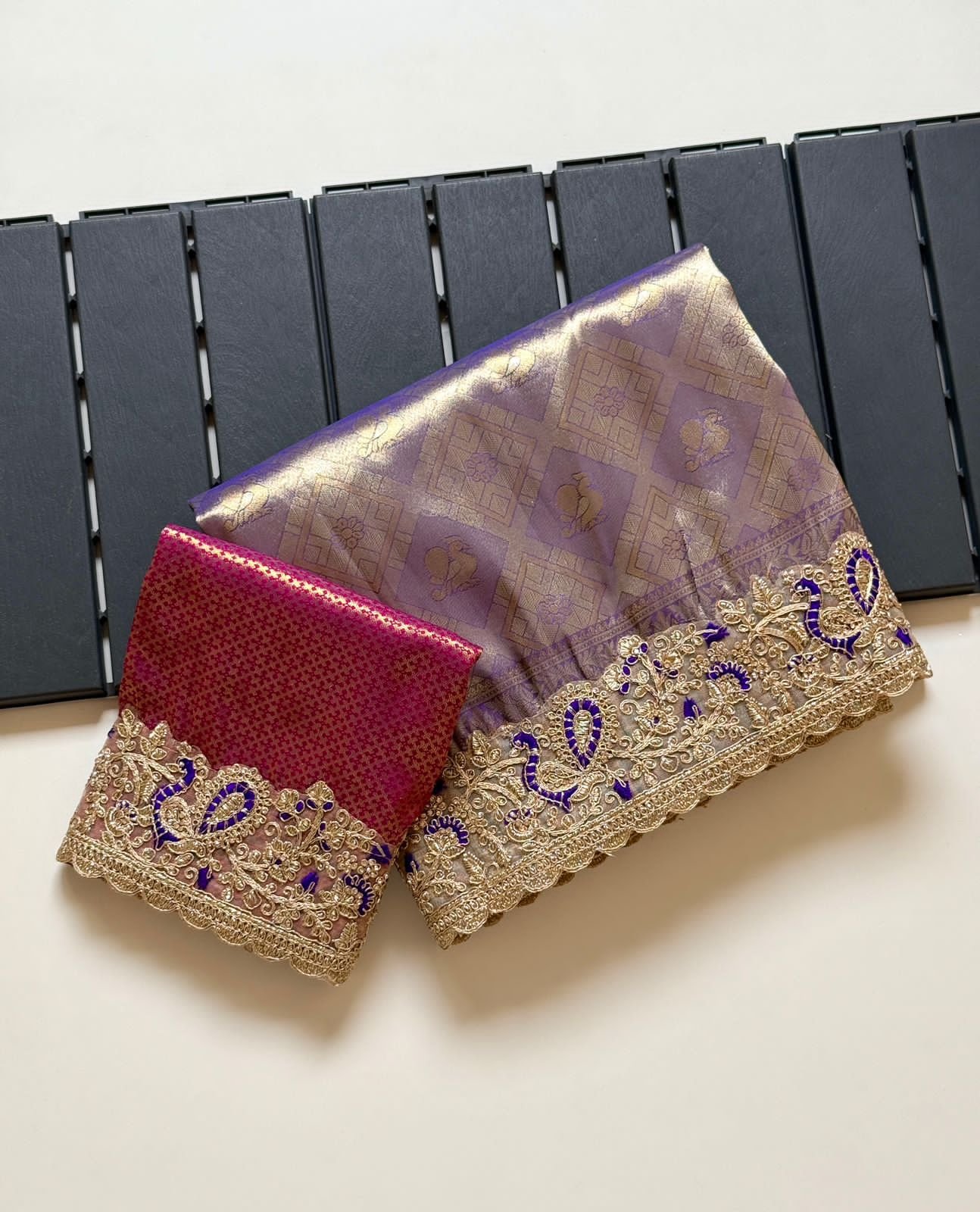 Soft Silk Saree With Self Jaquard Weaving image 5