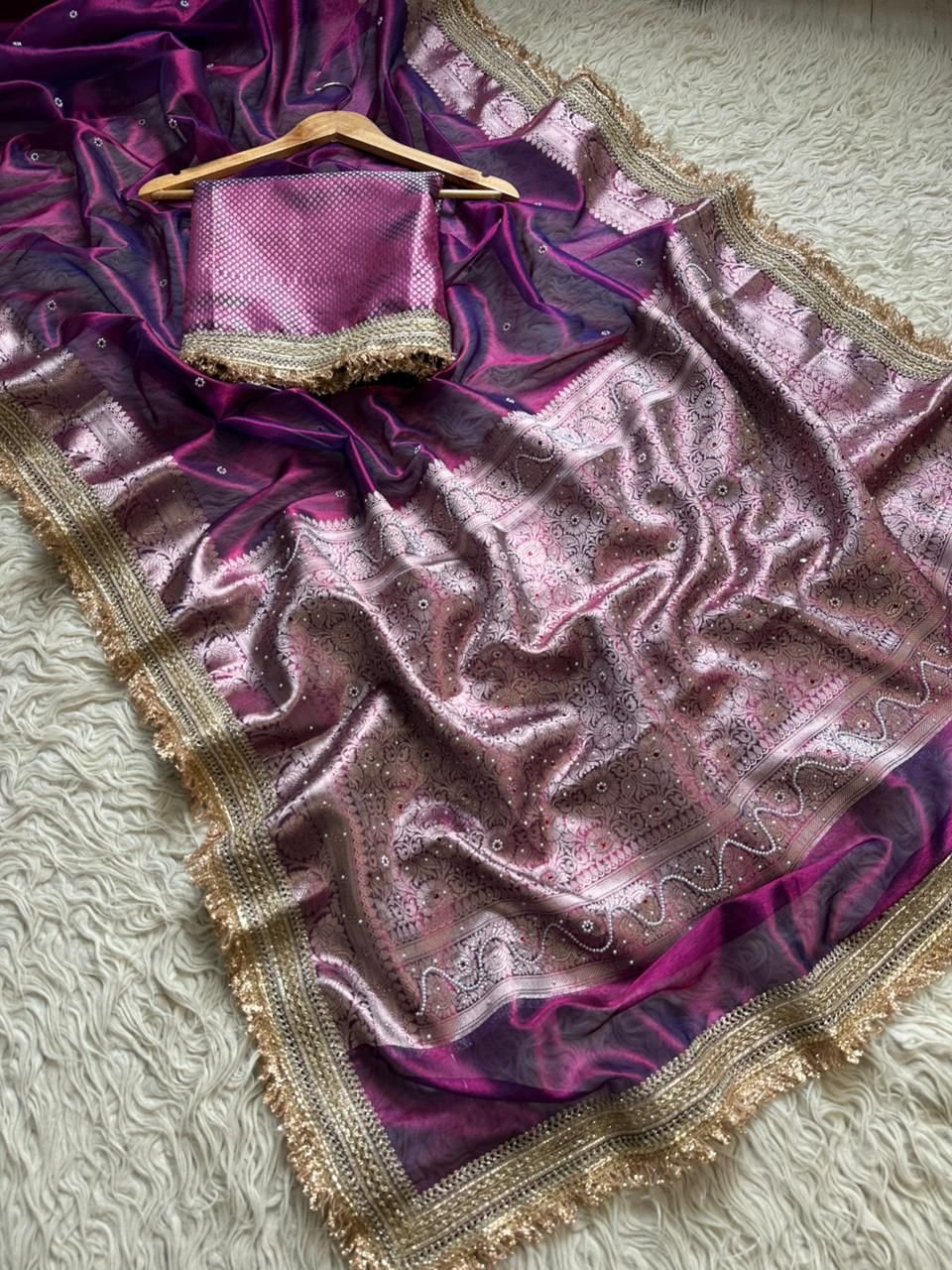5 Banarasi Tissue Silk image 14