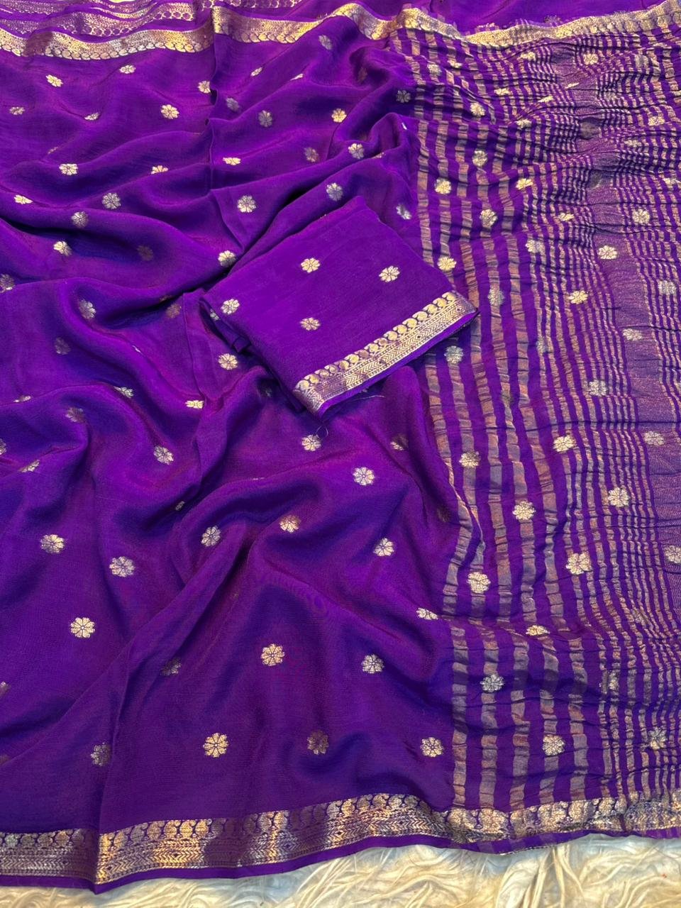 Pure viscose  weaving  jacquard saree image 5